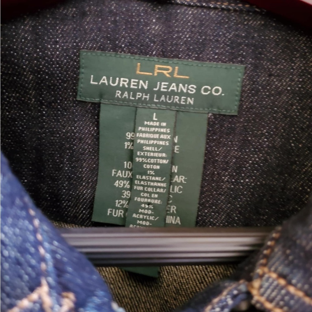 Lauren Ralph Lauren Trucker Jean Jacket Size L Lauren Jeans Co. Denim - Picture 3 of 9